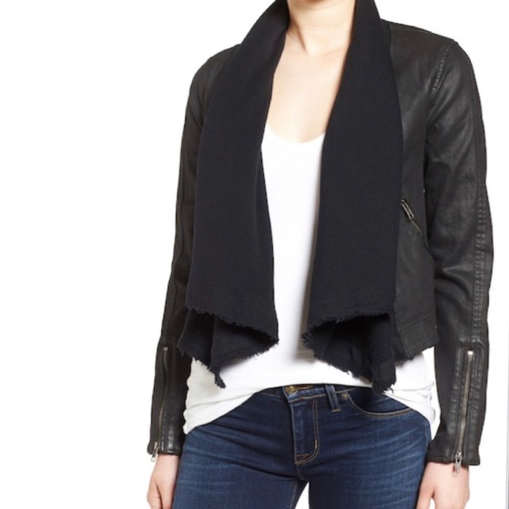 Free People Drape Front Coated Jacket